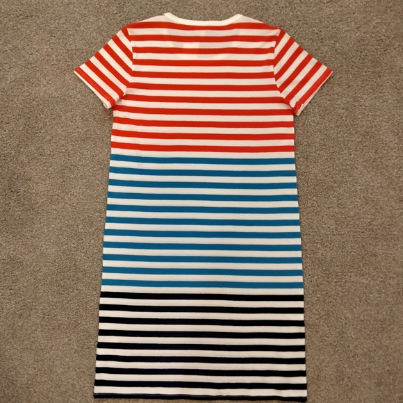 NWT Sz XS JCrew Factory Stripes SS T-Shirt Dress - Picture 9 of 9